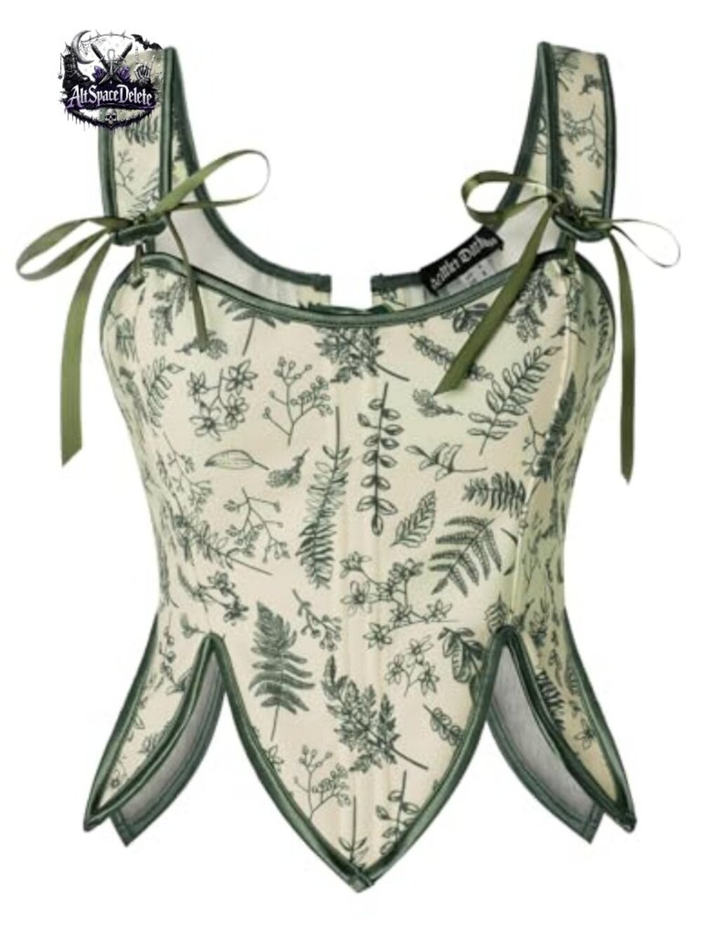 Women Renaissance Corset Top Floral Boned Bodice Lace Up Bustier